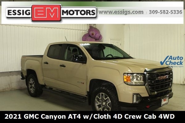 2021 GMC Canyon 4WD Crew Cab Short Box AT4 - Cloth in Aledo, IL - Essig Motors Inc.